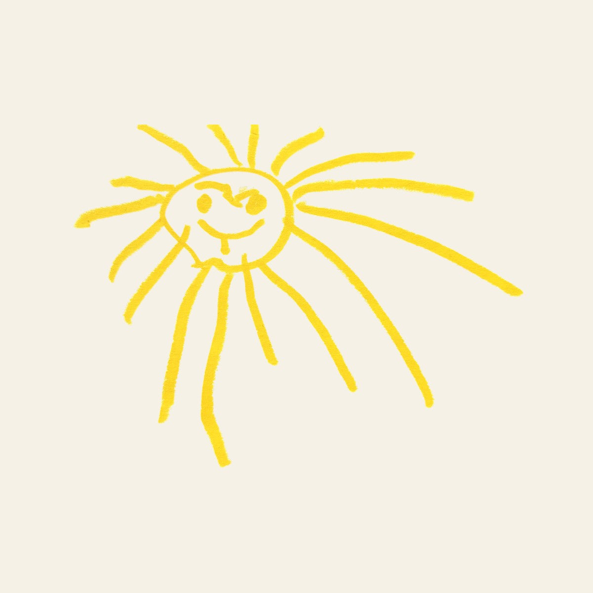 Funny Sun, original drawing by Allie, age 4